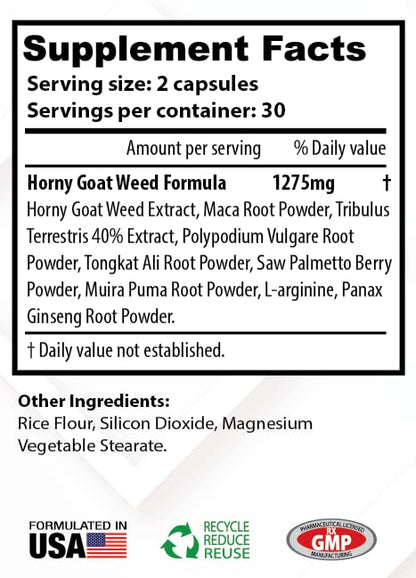 Horny Goat Weed Complex – 7 Powerful Natural Ingredients for Stamina, Energy & Vitality
